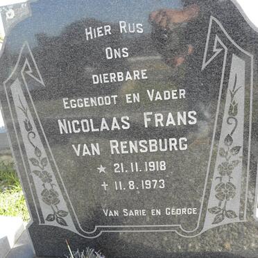 RENSBURG Nicolaas Frans, van 1918-1973