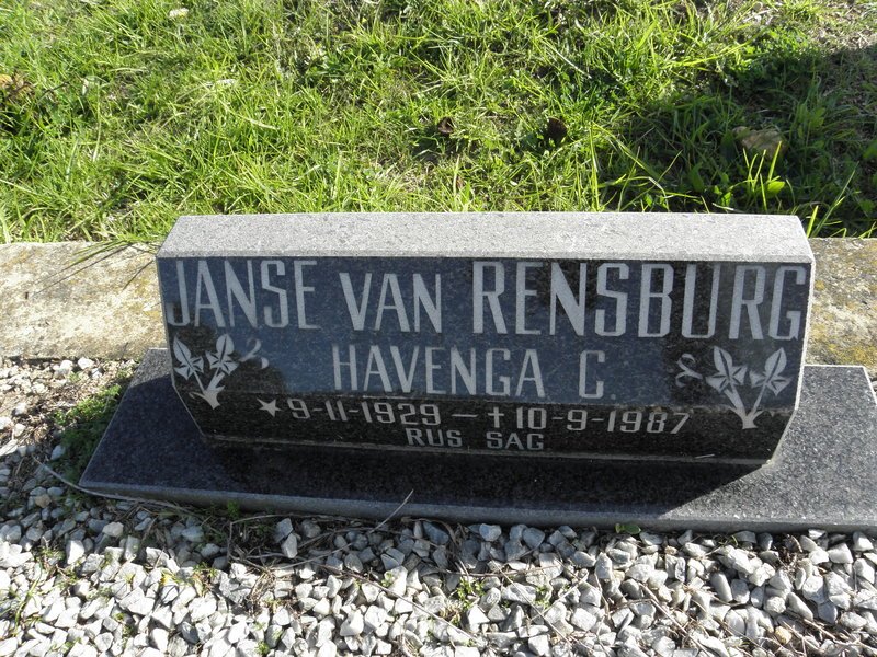 RENSBURG Havenga C., Janse van 1929-1987