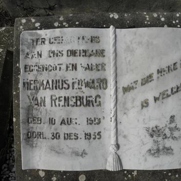 RENSBURG Hermanus Edward, van 1913-1955