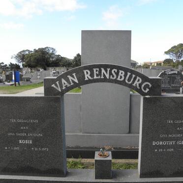 RENSBURG Kosie, van 1915-1972 &amp; Dorothy POZYN 1925-1972