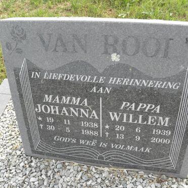 ROOI Willem, van 1939-2000 &amp; Johanna 1938-1988