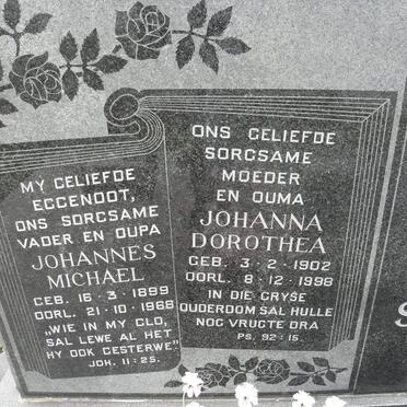 ROOS Johannes Michael 1899-1968 &amp; Johanna Dorothea 1902-1998