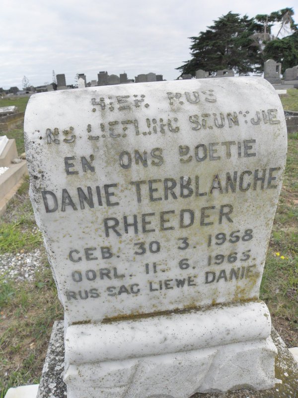 RHEEDER Danie Terblanche 1958-1965