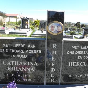 RHEEDER Herculus 1938- &amp; Catharina Johanna 1941-2010