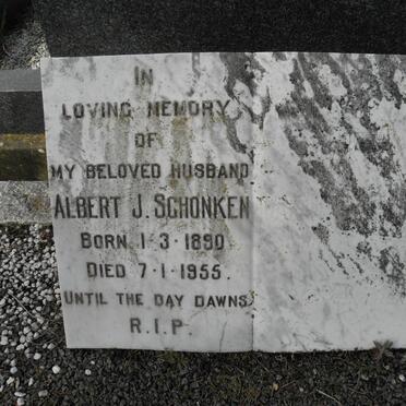 SCHONKEN Albert J. 1890-1955