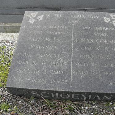 SCHOEMAN Johan Coenraad 1882-1964 &amp; Elizabeth Johanna JOUBERT 1887-1962