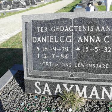 SAAYMAN Daniel C.G. 1929-1984 &amp; Anna C. 1932-