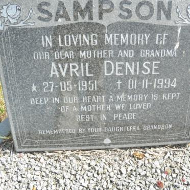 SAMPSON Avril Denise 1951-1994