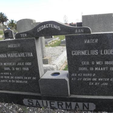 SAUERMAN Cornelius Lodewyk 1886-1968 &amp; Anna Margaretha MEYER 1900-1968
