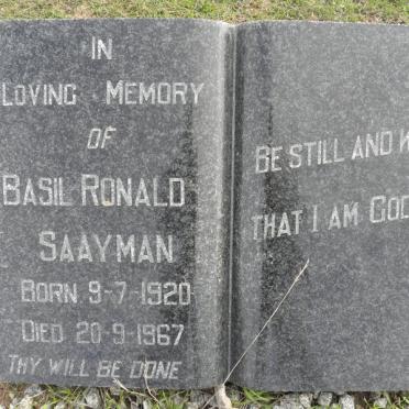 SAAYMAN Basil Ronald 1920-1967