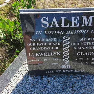 SALEM Llewellyn 1949-2004 &amp; Gladys 1951-2013