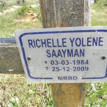 SAAYMAN Richelle Yolene 1984-2009
