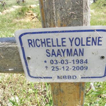 SAAYMAN Richelle Yolene 1984-2009