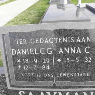 SAAYMAN Daniel C.G. 1929-1984 &amp; Anna C. 1932-