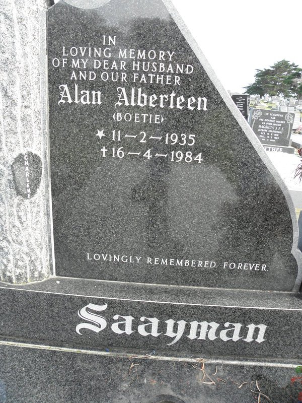 SAAYMAN Alan Alberteen 1935-1984