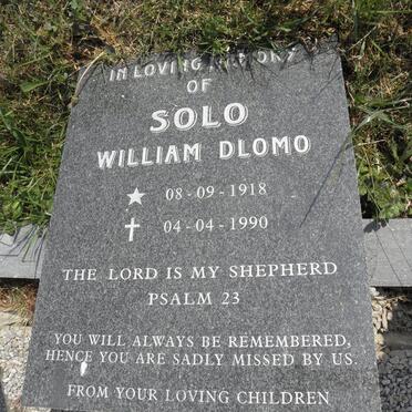 SOLO William Dlomo 1918-1990