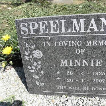 SPEELMAN Minnie 1935-2007