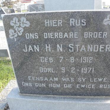 STANDER Jan H.N. 1912-1971