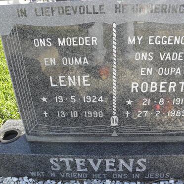 STEVENS Robert 1917-1989 &amp; Lenie 1924-1990