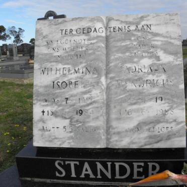 STANDER Adriaan Hendricus 1904-1988 &amp; Wilhelmina Isobel 1912-1984