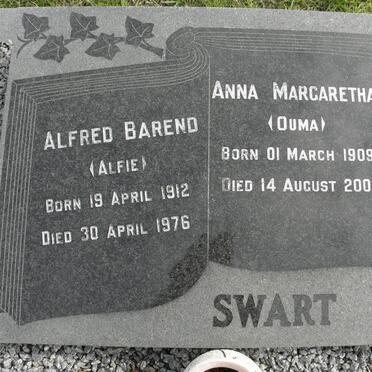 SWART Alfred Barend 1912-1976 &amp; Anna Margaretha 1909-2001