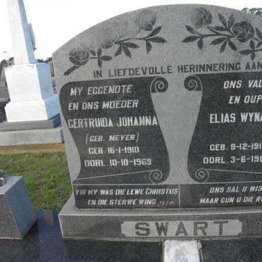 SWART Elias Wynand 1911-1987 &amp; Gertruida Johanna MEYER 1910-1969