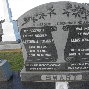 SWART Elias Wynand 1911-1987 &amp; Gertruida Johanna MEYER 1910-1969
