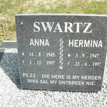 SWARTZ Anna 1945-1997 :: SWARTZ Hermina 1947-1997