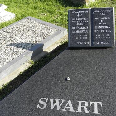 SWART Bernardus Lambertus 1916-2001 &amp; Hendrika Stoffelina 1921-2005