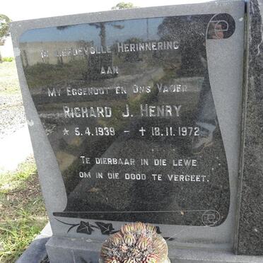 SWART Richard J. Henry 1939-1972