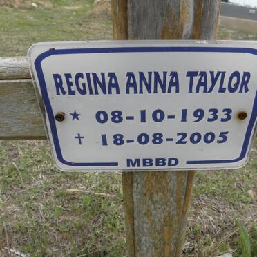 TAYLOR Regina Anna 1933-2005