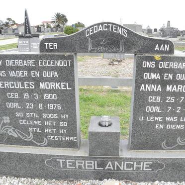 TERBLANCHE Hercules Morkel 1900-1976 &amp; Anna Margaretha 1906-2000