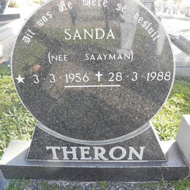 THERON Sanda nee SAAYMAN 1956-1988