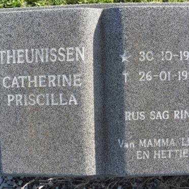 THEUNISSEN Catherine Priscilla 1950-1998