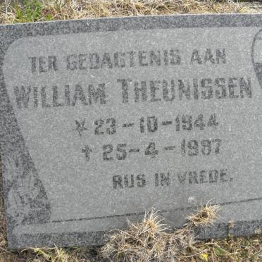 THEUNISSEN William 1944-1987