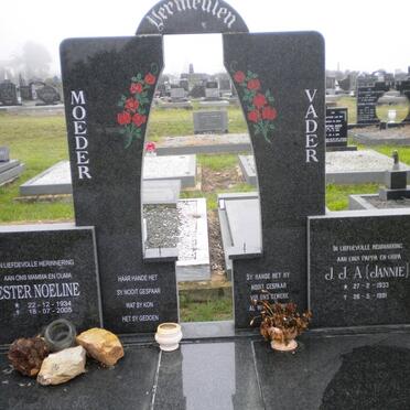 VERMEULEN J.J.A. 1933-1991 &amp; Esther Noeline 1934-2005