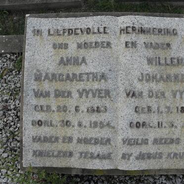 VYVER Willem Johannes, van der 1875-1964 &amp; Anna Margaretha 1883-1954