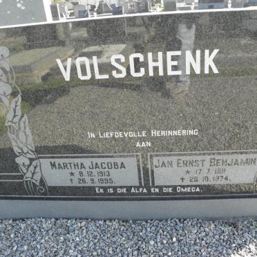 VOLSCHENK Jan Ernst Benjamin 1911-1974 &amp; Martha Jacoba 1913-1995