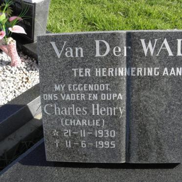 WALT Charles Henry, van der 1930-1995