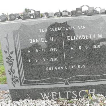 WELTSCH Daniel H. 1918-1980 &amp; Elizabeth M. 1918-