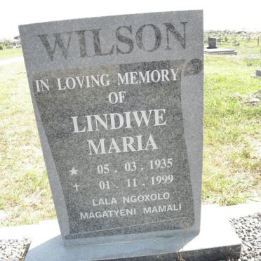WILSON Lindiwe Maria 1935-1999