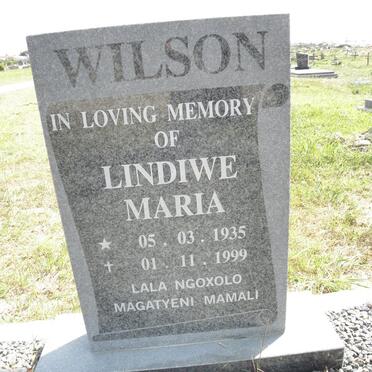 WILSON Lindiwe Maria 1935-1999