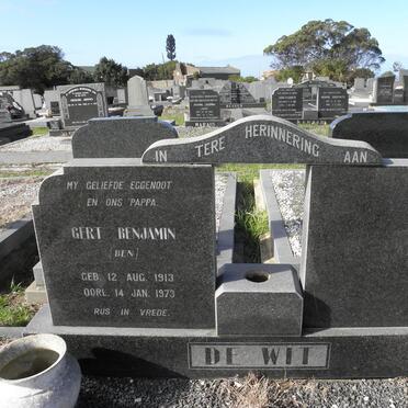 WIT Gert Benjamin, de 1913-1973