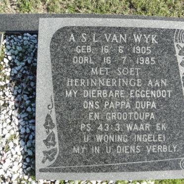 WYK A.S.L., van 1905-1985