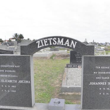 ZIETSMAN Johannes Stephanus 1886-1975 &amp; Susanna Elizabeth Joezina 1902-1980