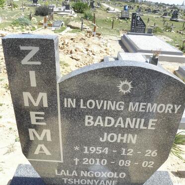 ZIMEMA Badanile John 1954-2010