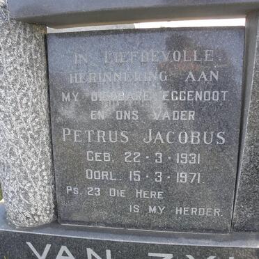 ZYL Petrus Jacobus, van 1931-1971