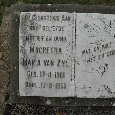 ZYL Magretha Maria, van 1901-1958