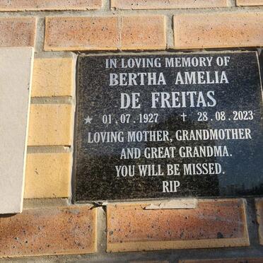 FREITAS Bertha Amelia, de 1927-2023