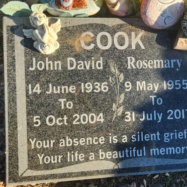 COOK John David 1936-2004 & Rosemary 1955-2017